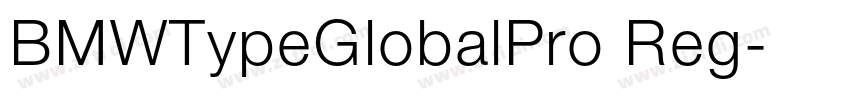 BMWTypeGlobalPro Reg字体转换